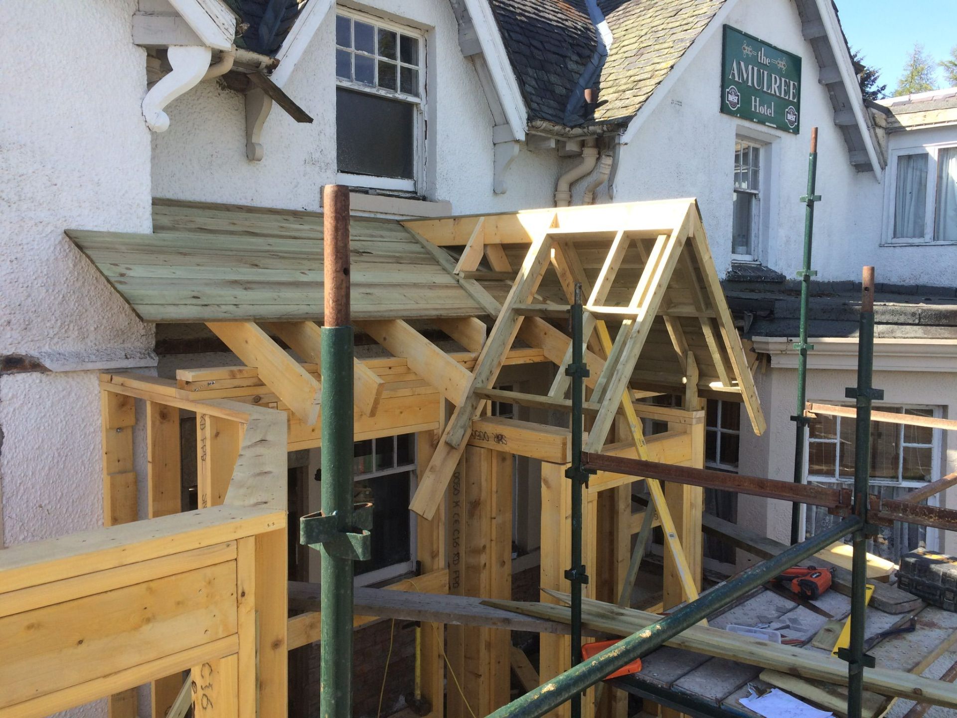 Hotel Extension — Timber Frame by Marshall & Co in Amulree