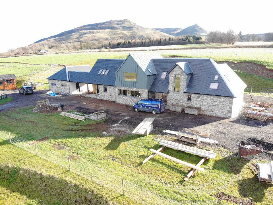 New Build — Aerial Drone View by Marshall & Co in Perthshire