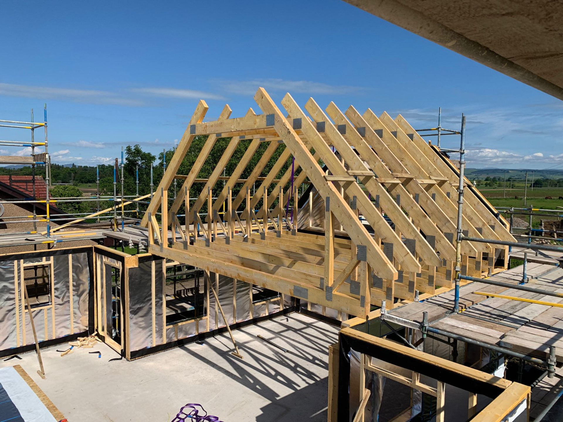 Roof Trusses — Aerial View by Marshall & Co in Perthshire