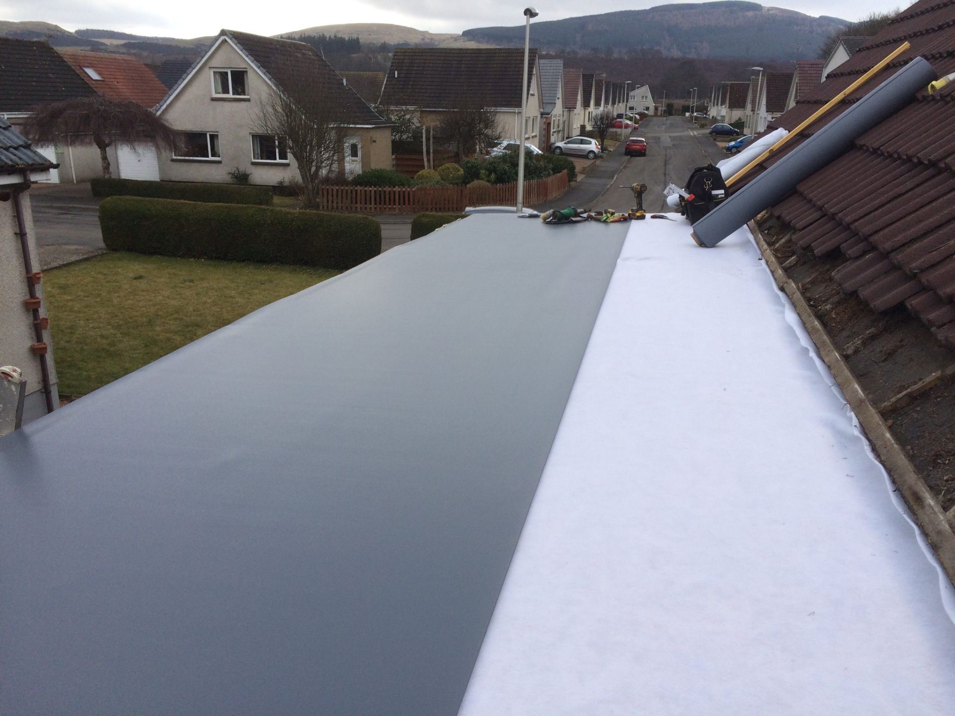 Flat Roof Membrane Installation by Marshall & Co in Crieff