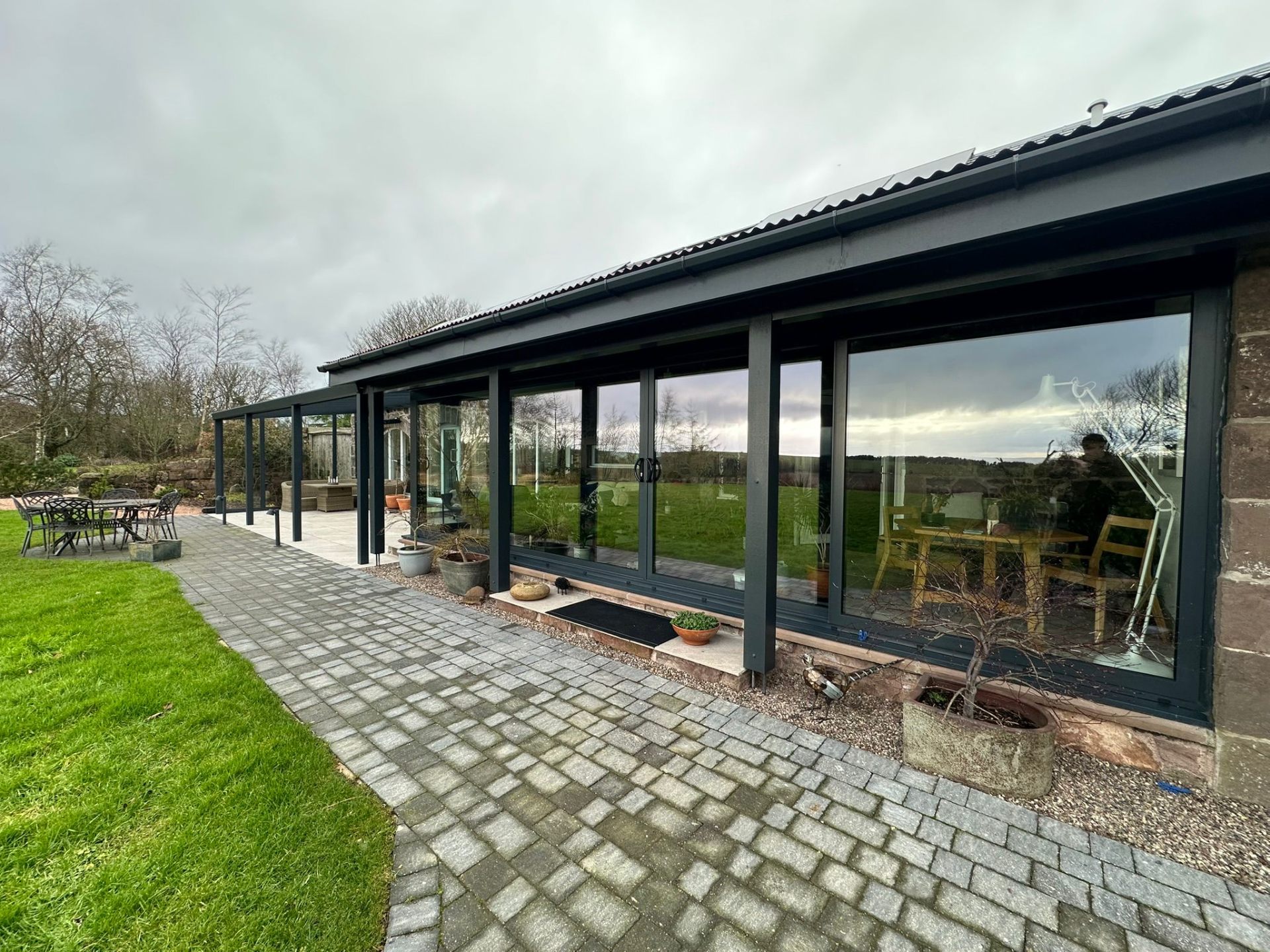 Anthracite Bi-Fold Doors by Marshall & Co in Perthshire
