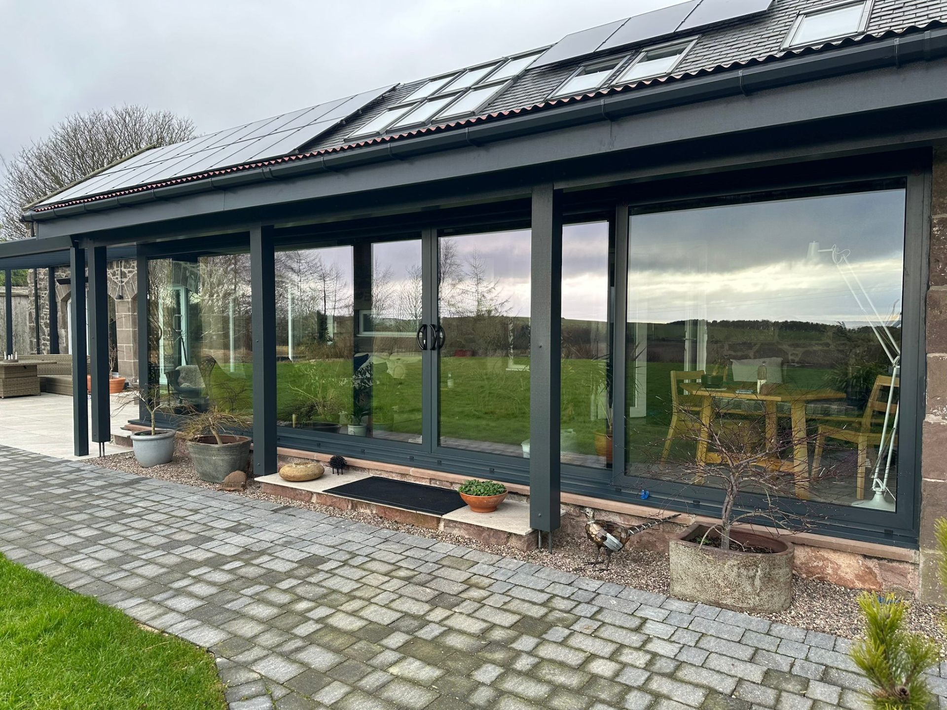 Aluminium Sliding Doors — Close-Up by Marshall & Co in Perthshire