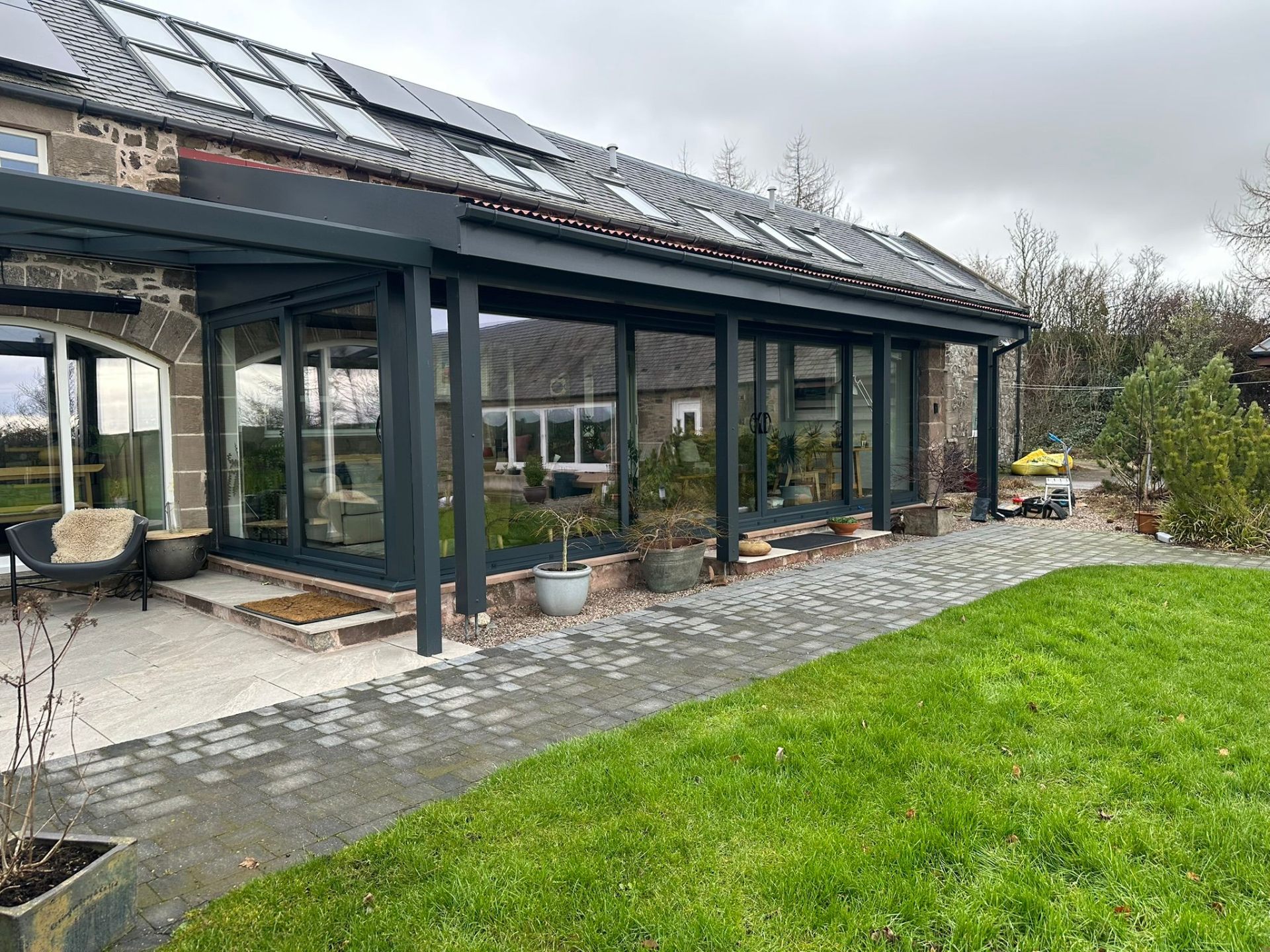 Glazed Extension with Garden Views by Marshall & Co in Perthshire